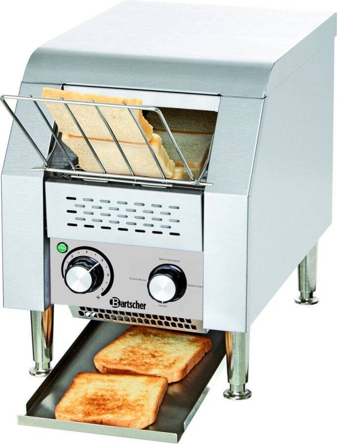 Bartscher Batscher Doorlooptoaster Mini Tosti ijzer RVS zilver