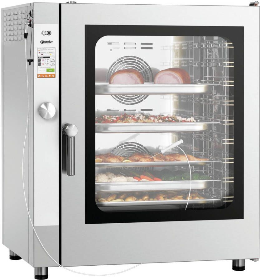 Bartscher Combisteamer SILVERSTEAM Elektrisch 10 Niveaus 50°C 300°C 400V Touchscreen 890x835x1065mm - Foto 2