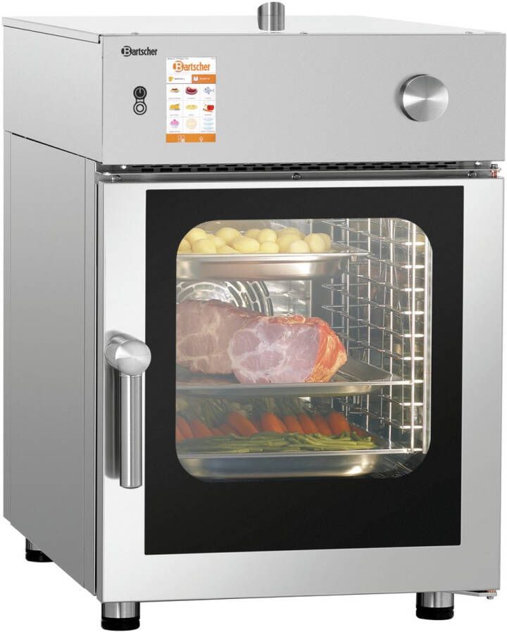 Bartscher Combisteamer Silversteam Elektrisch 6 Niveaus 1 1 GN 50–300°C Touchscreen 525x880x800mm