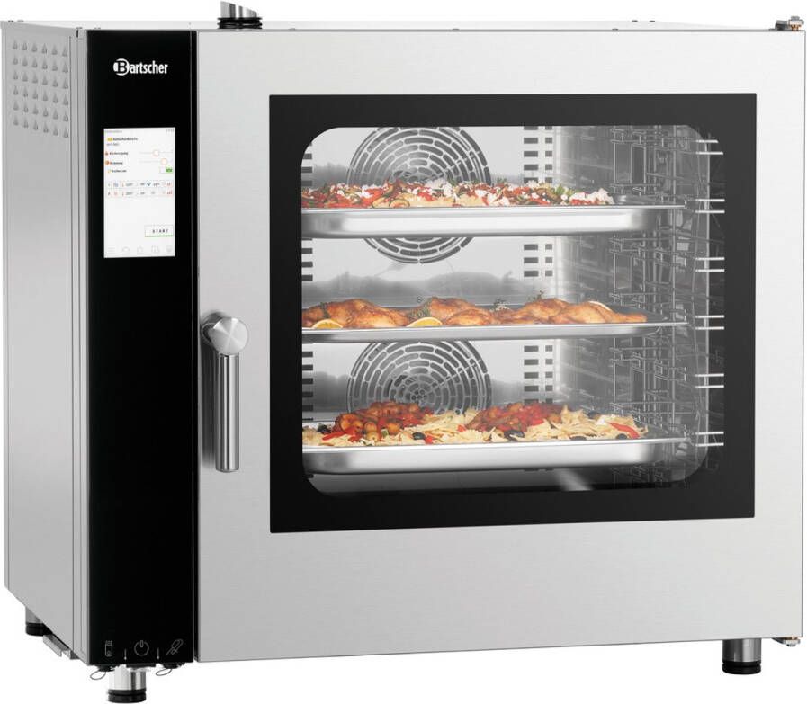 Bartscher Combisteamer Silversteam2 7110D 7 Niveaus 50°C 300°C 400V Touchscreen 905x840x860mm