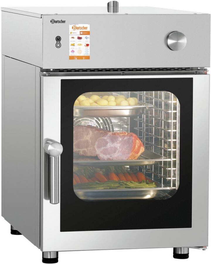 Bartscher Combisteamer Silversteam Elektrisch 6 Niveaus 1 1 GN 50–300°C Touchscreen 525x880x800mm