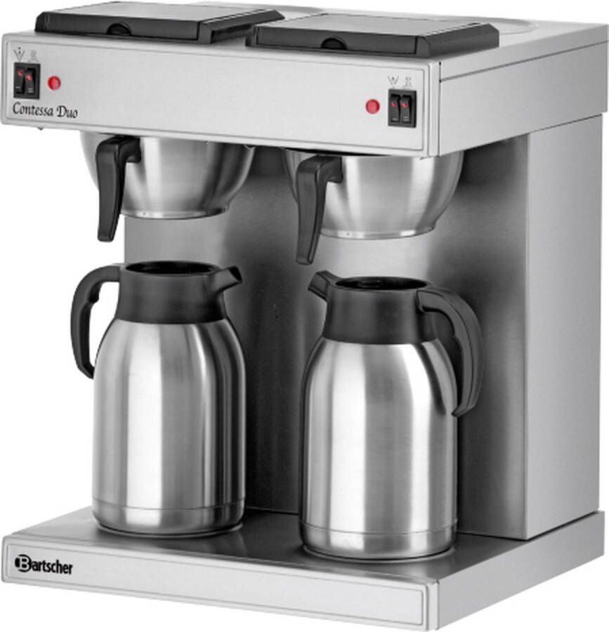 Bartscher Dubbele koffiemachine ''Contessa Duo'' 2 Liter RVS