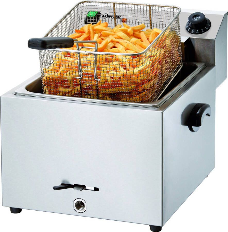 Bartscher friteuse met aftapkraan 9 7 Liter 41(b) x 50(d) x 38(h) cm