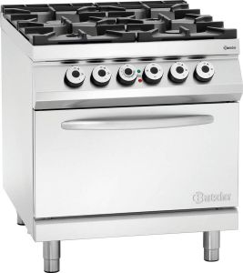 Bartscher Gasfornuis 4-Branders EO GN2 1 2952271 Horeca & Professioneel