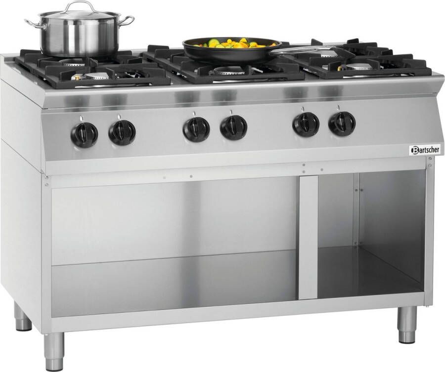 Bartscher Gasfornuis 6-Pits OO 1582101 Horeca & Professioneel
