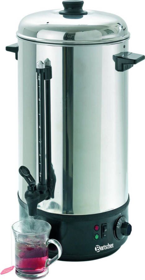 Bartscher Heetwater dispenser 10 Liter Edelstaal Kunststof 50.5(h) x 21 3 Ø cm