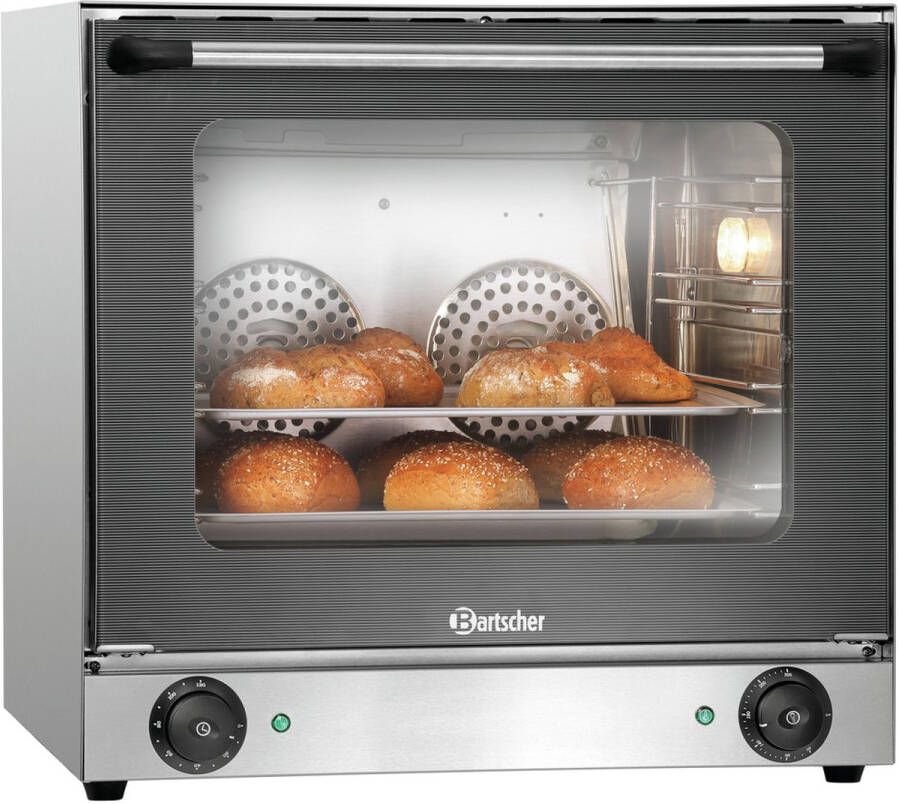 Bartscher Heteluchtoven SERIE AT 4 Niveaus (438x315) 50°C 300°C 230V 595x615x580mm Horeca Oven