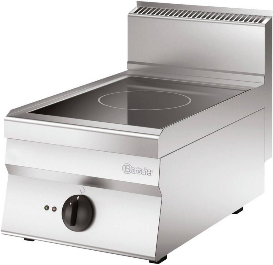 Bartscher Inductiefornuis B400 1 Kookplaat 5 kW 400x650x295mm Horeca Fornuis
