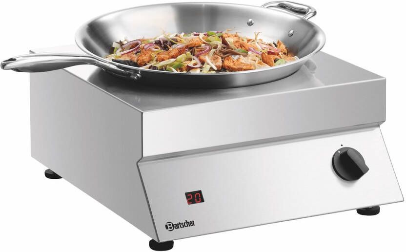 Bartscher Inductiewok 30 293 3kW Wokplaat Glaskeramiek 400x455x180mm