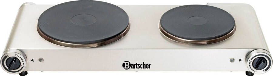 Bartscher Kooktoestel 2 kookplaten 53.5(b) x 22.5(d) x 9(h) cm
