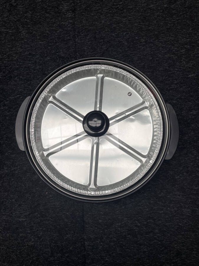Bartscher Partypan met 50 stuks aluminium 6 vaks schalen Ø41x(H)16.5cm Binnenpan: Ø38cm 1500Watt