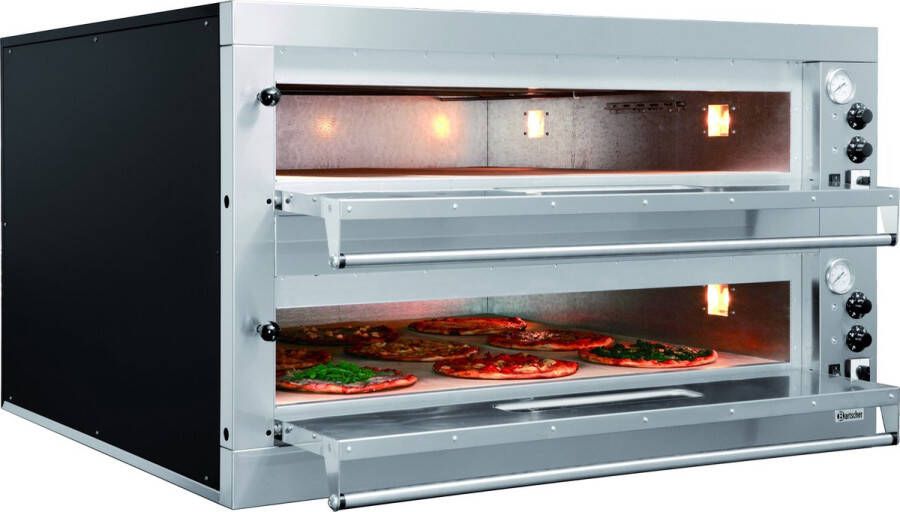 Bartscher Pizza Oven Dubbel Elektrisch 2 x 9 Pizza's Ã˜33cm 400V 24kW 1310x1270x(H)760mm - Foto 1