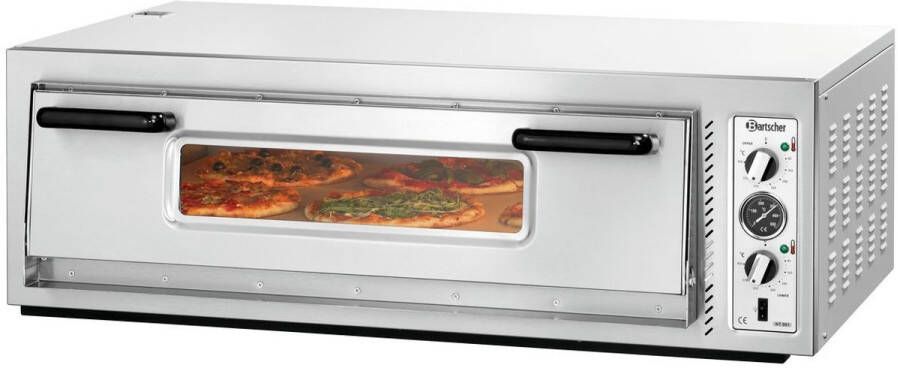 Bartscher Pizzaoven NT 901 Elektrisch 1 Kamer 6 Pizza s Ø300mm 400V 1190x780x395mm Horeca Oven
