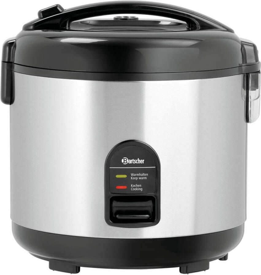 Bartscher Rijstkoker met Stomer 1 8 Liter met Warmhoudfunctie Ø29x(H)29 3cm