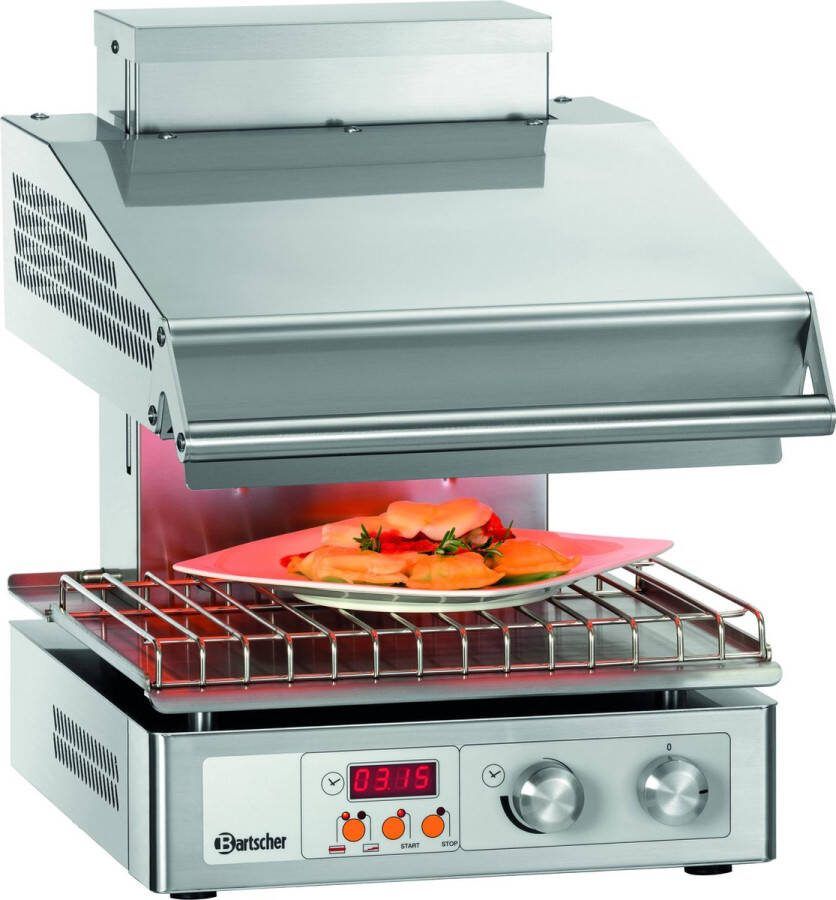 Bartscher Salamander Hi-Light Lift 400-2Z RVS Infrarood Warmtestraler 230V 400x570x515mm