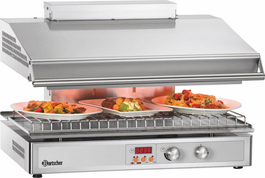 Bartscher Salamander Hi-Light Lift 700-2Z RVS Infrarood Warmtestraler 400V 745x590x515mm