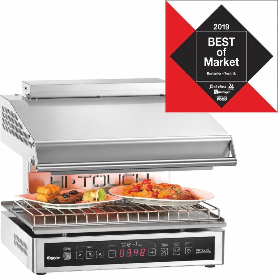 Bartscher Salamander Hi-Light Lift Premium RVS Infrarood Warmtestraler 400V 585x600x515mm
