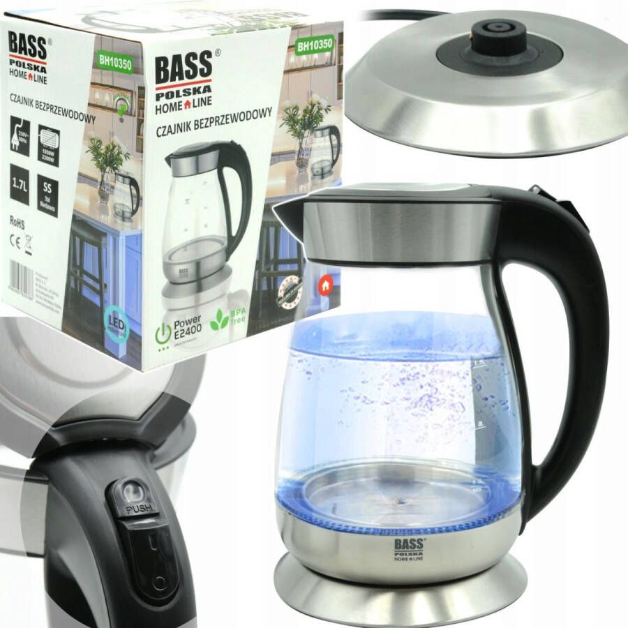 Bass Polska Sp. z o.o. Elektrische waterkoker glas 1 7 l