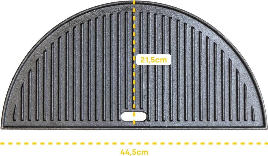 Baste halfrond tweezijdig gietijzeren grillplaat voor 21 inch kamado