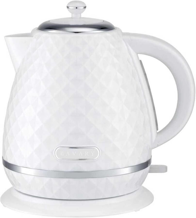 Bavary Diamant Design Waterkoker – Wit – 1.7 Liter – Snelkoker – Automatische Uitschakeling