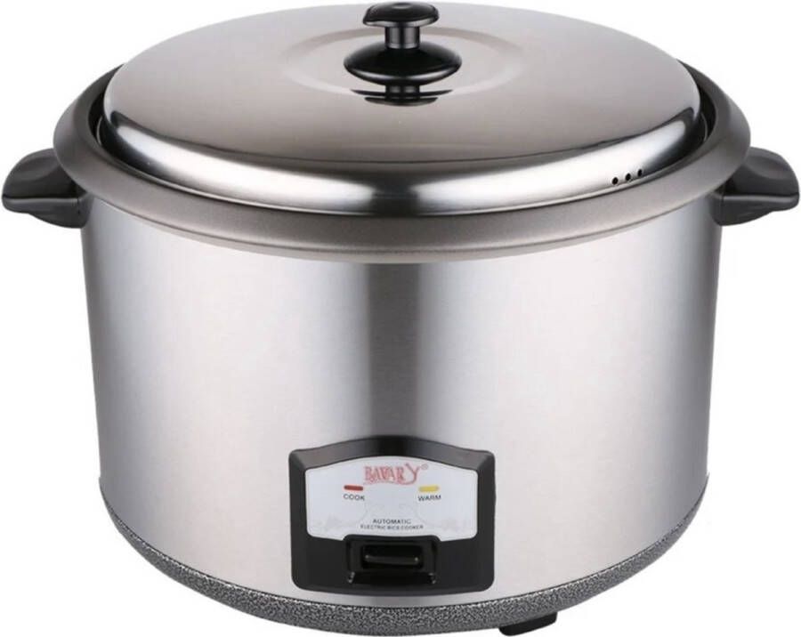Bavary Rijstkoker CFXB-Y1000 2.8 Liter 15 personen Inclusief maatbeker en lepel 1000W Droogkookbeveiliging Anti-aanbaklaag RVS