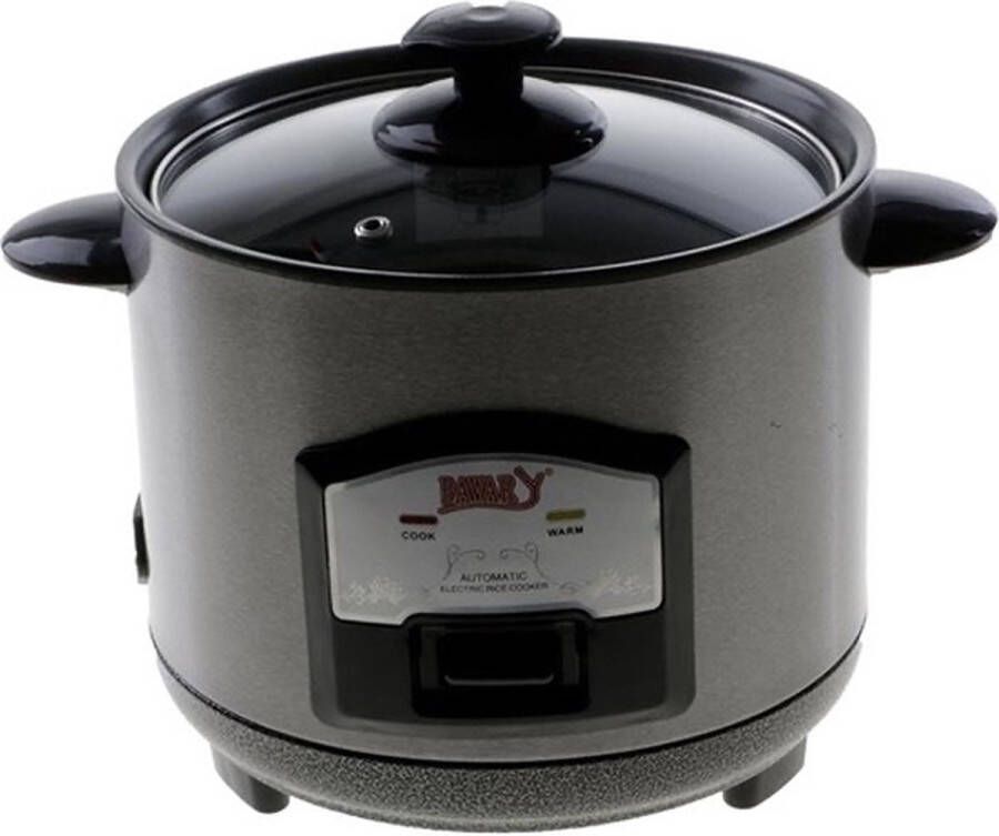 Bavary Rijstkoker CFXB-Y350 0.6 Liter 2-4 personen Inclusief maatbeker en lepel 350W Droogkookbeveiliging Anti-aanbaklaag RVS