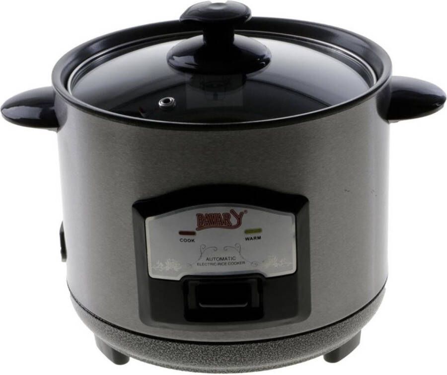 Bavary Rijstkoker XB-Y1000 2.8 Liter 15 personen Inclusief maatbeker en lepel 1000W Droogkookbeveiliging Anti-aanbaklaag RVS