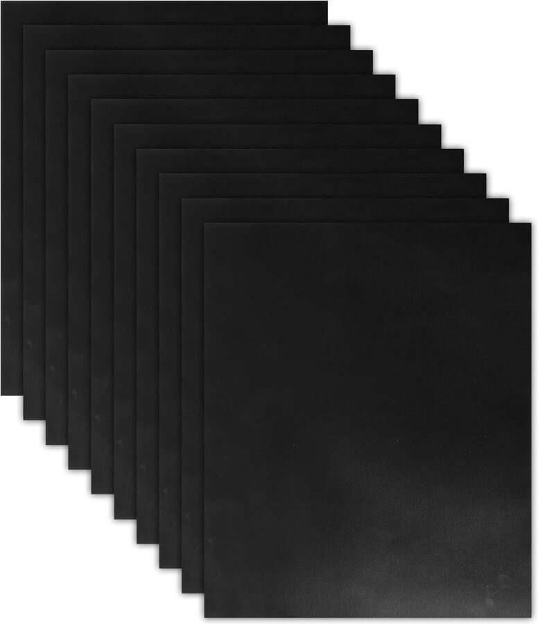 BBQ Grillmatten Zwart 40 x 33 cm PTFE Teflon Voor Gasgrill Houtskoolgrill en Elektrische Grill