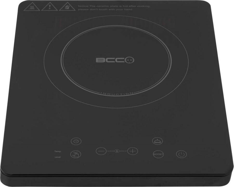 BCC inductie kookplaat vrijstaand 1 pits 2000W Touch display Warmhoudplaat Zwart - Foto 2