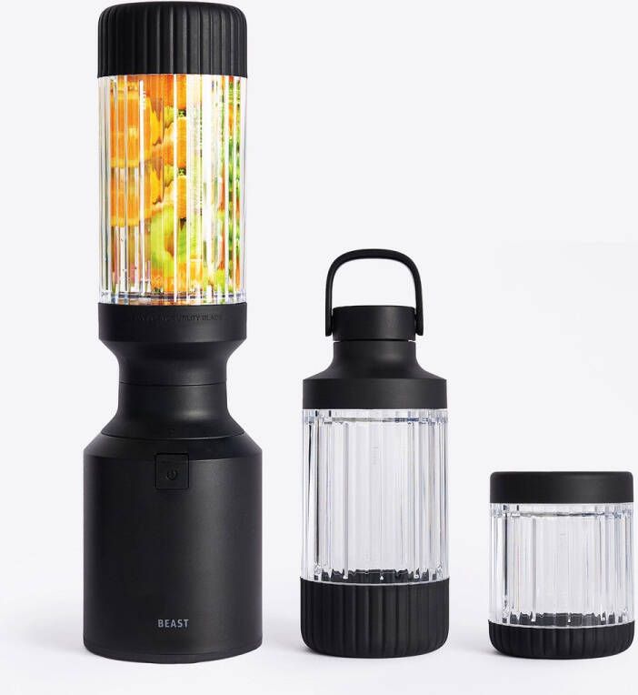 Beast Blender 3 To-go bekers 785 ml Smoothie maker met bewaardoppen drinkdop en draagdop 850 W Ideaal voor smoothies en sauzen Zwart - Foto 2