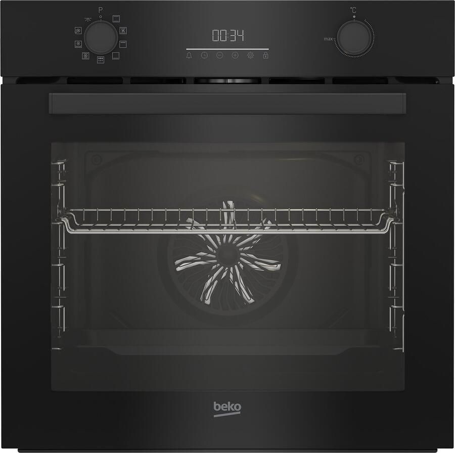 Beko BBIE17300BMP Inbouwoven Zelfreinigend Pyrolytisch 72 l Zwart Draaiknop Touch