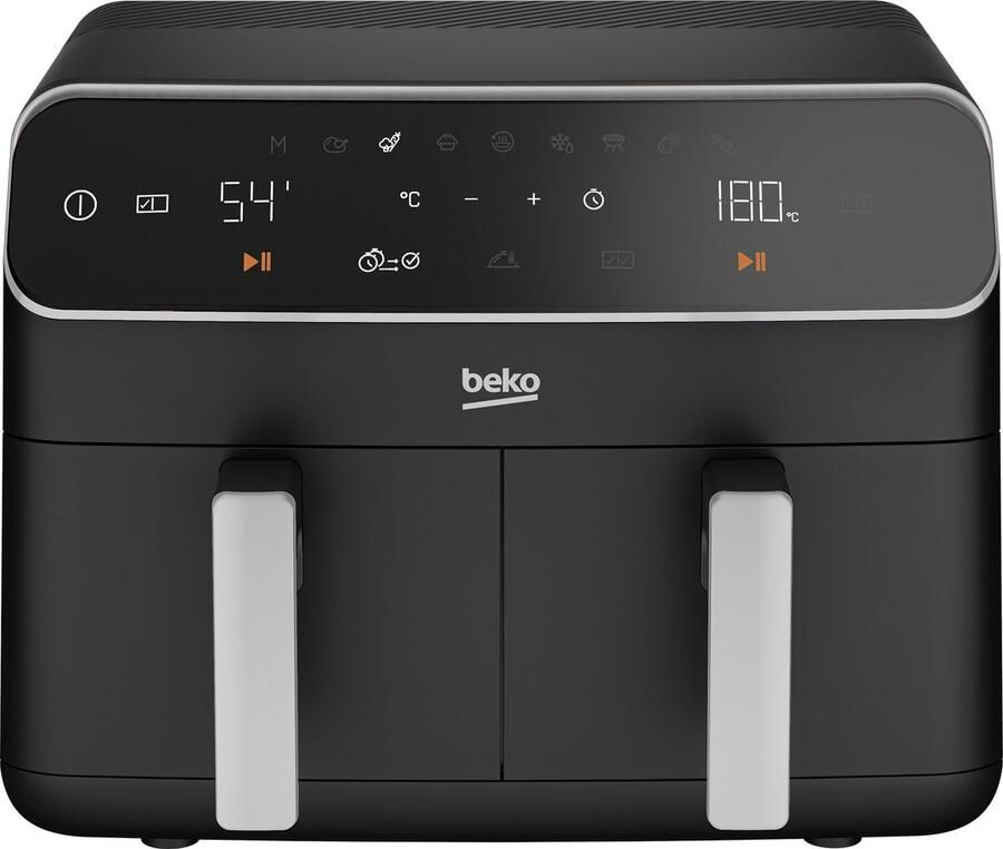 Beko Multifunctionele heteluchtfriteuse FRL5388B 2400 W 8 5 L voor 2 kg friet 2 tanks (2x 4 5 L) Zwart - Foto 2