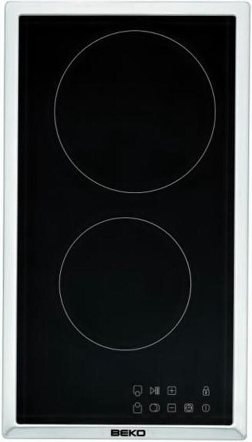 Beko HDMC32400TX Keramische kookplaat 2 zones 3000W L28.8 x D57cm Glascoating Zwart