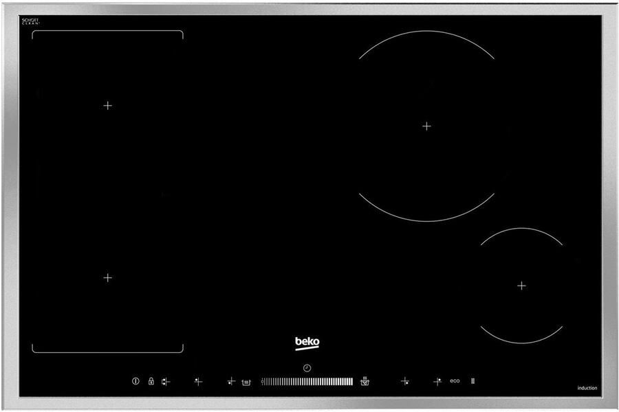 Beko HII 84500 FHTX Elektrische kookplaat inductie 77 cm Flex-inductiekookplaat 80 cm roestvrij staal