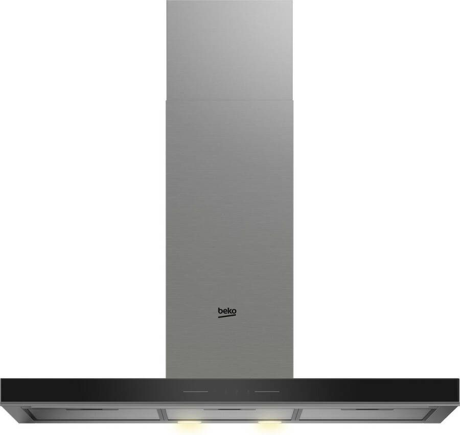 Beko BHCB93640BH afzuigkap Muurmontage Zwart Roestvrijstaal 645 m³ uur A