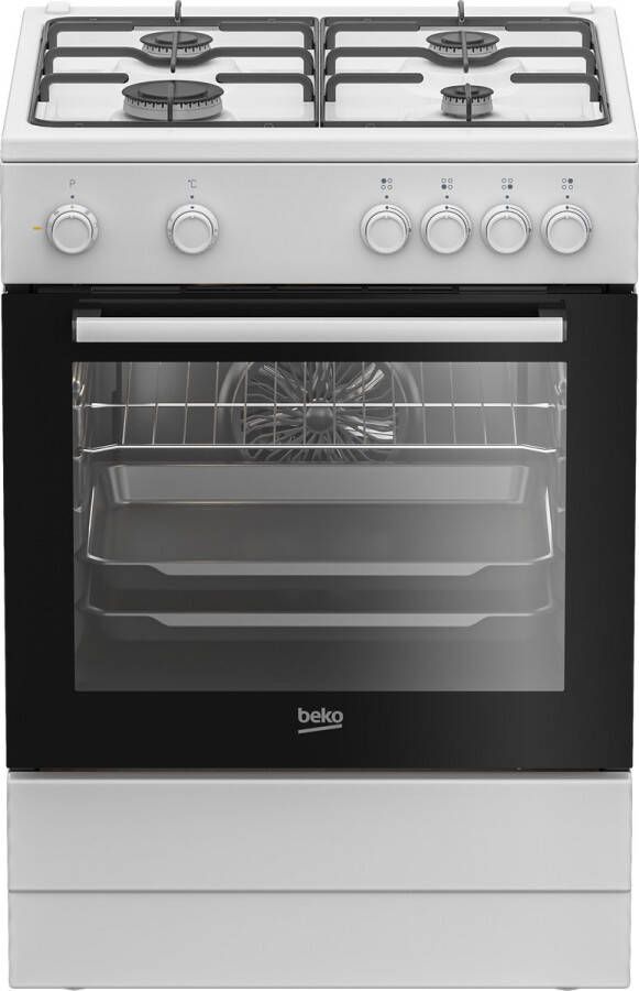 Beko FBM6202WNL AeroPerfect Gasfornuis met elektrische oven 66 liter