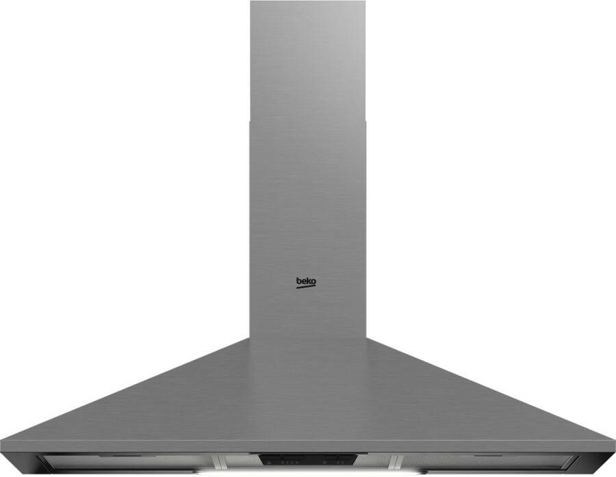 Beko HCP91400I Wandschouw afzuigkap 90 cm 395 m³ h 3 standen RVS-Geschikt voor luchtafvoer Geschikt voor recirculatie