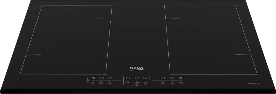 Beko inductiekookplaat 60cm 4 pits 7200w zwart hii64206f2mt - Foto 1