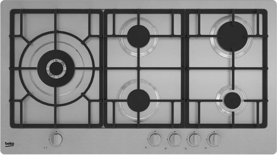 Beko HIML 95225 SXE Roestvrijstaal Ingebouwd 90 cm Gaskookplaat 5 zone(s)