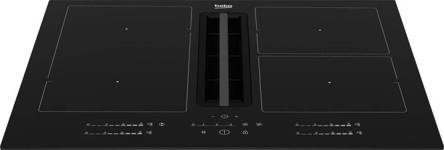 Beko HIXI 64700 UF Zwart Ingebouwd 60 cm Inductiekookplaat zones 4 zone(s) Inbouw afzuigkap