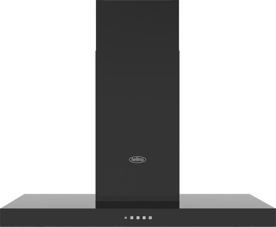 Belling 444411664 afzuigkap Muurmontage Zwart 580 m³ uur