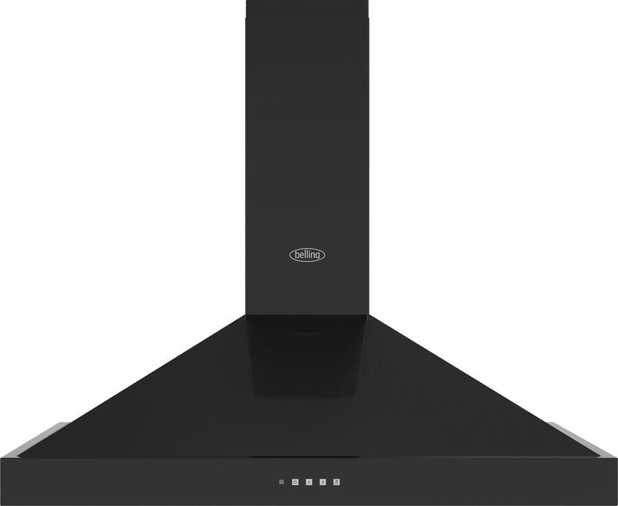 Belling 444411671 afzuigkap Muurmontage Zwart 600 m³ uur