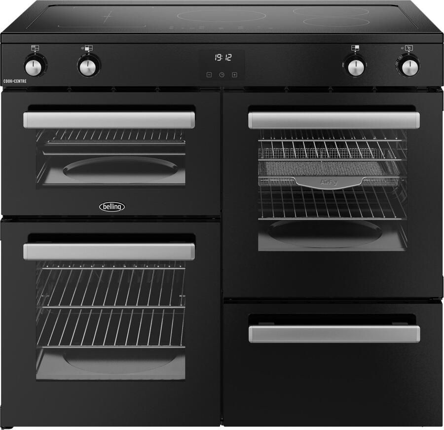 Belling 444411801 fornuis Range-fornuis Electrisch Inductiekookplaat zones Zwart
