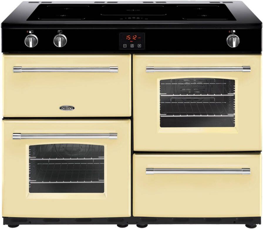 Belling Farmhouse 110 Ei Range cooker Zone van inductiekookplaat Crème