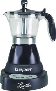 Beper BC.041N- elektrische espressomachine- 3 koffiekopjes