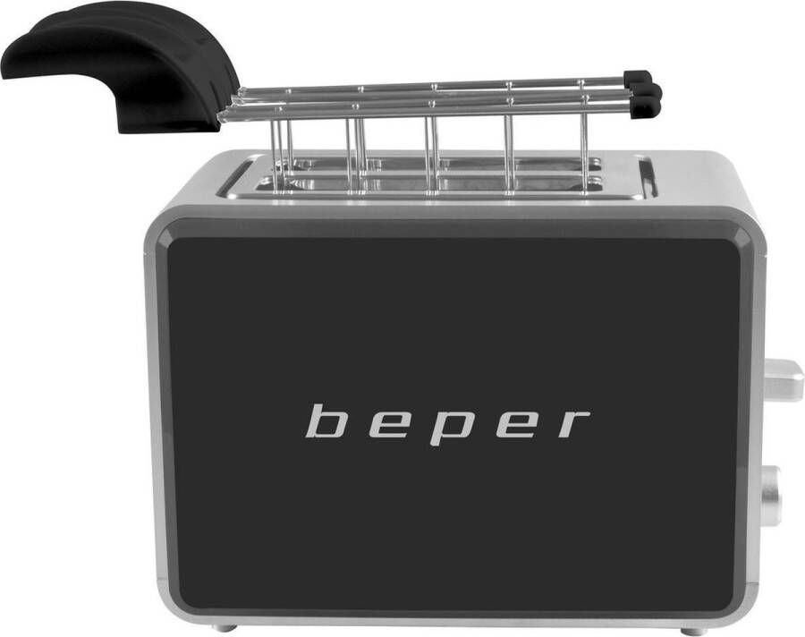 Beper BT.001N Broodrooster Elektrische Broodrooster Toaster Broodrooster Online Broodrooster Kopen Zwart