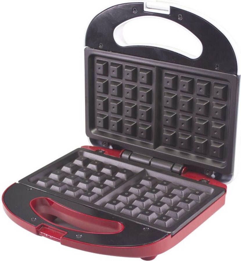 Beper BT.602H Wafelijzer Wafelmaker Dubbele Anti-aanbaklaag Indicatielampje 780 Watt Hip Design Makkelijk Opbergbaar
