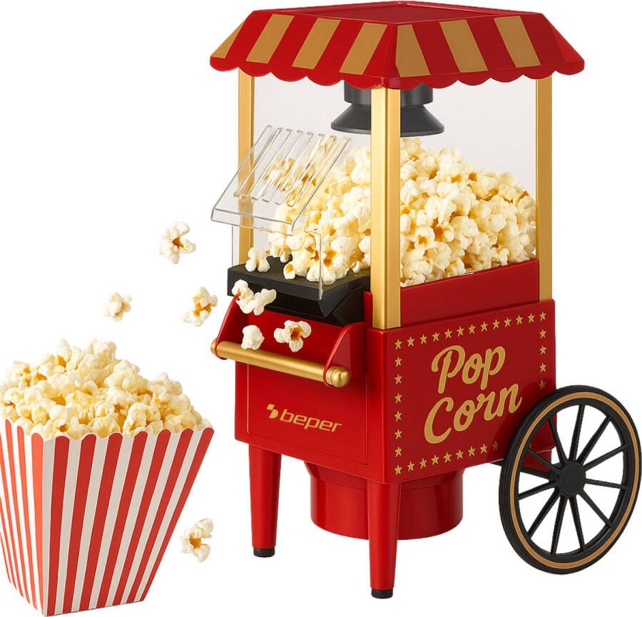 Beper BT.651Y Popcorn Machine Kar Design Rood Popcorn Machine Popcorn Maker Popcorn Popper Home Popcorn Machine Commercial Popcorn Machine - Foto 3