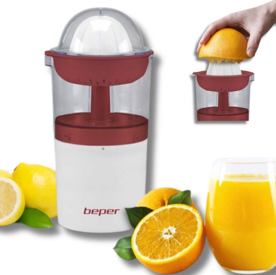 Beper Citruspers Citrusjuicer Juicer Sinaasappelpers Elektrisch Fruitpers Citroenpers Handpers Wit