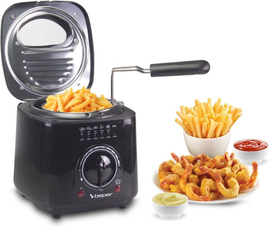 Beper P101FRI100 Elektrische Friteuse Zwart Elektrische Frituurpan Kopen Frituurpan Online 1L Zwart - Foto 2